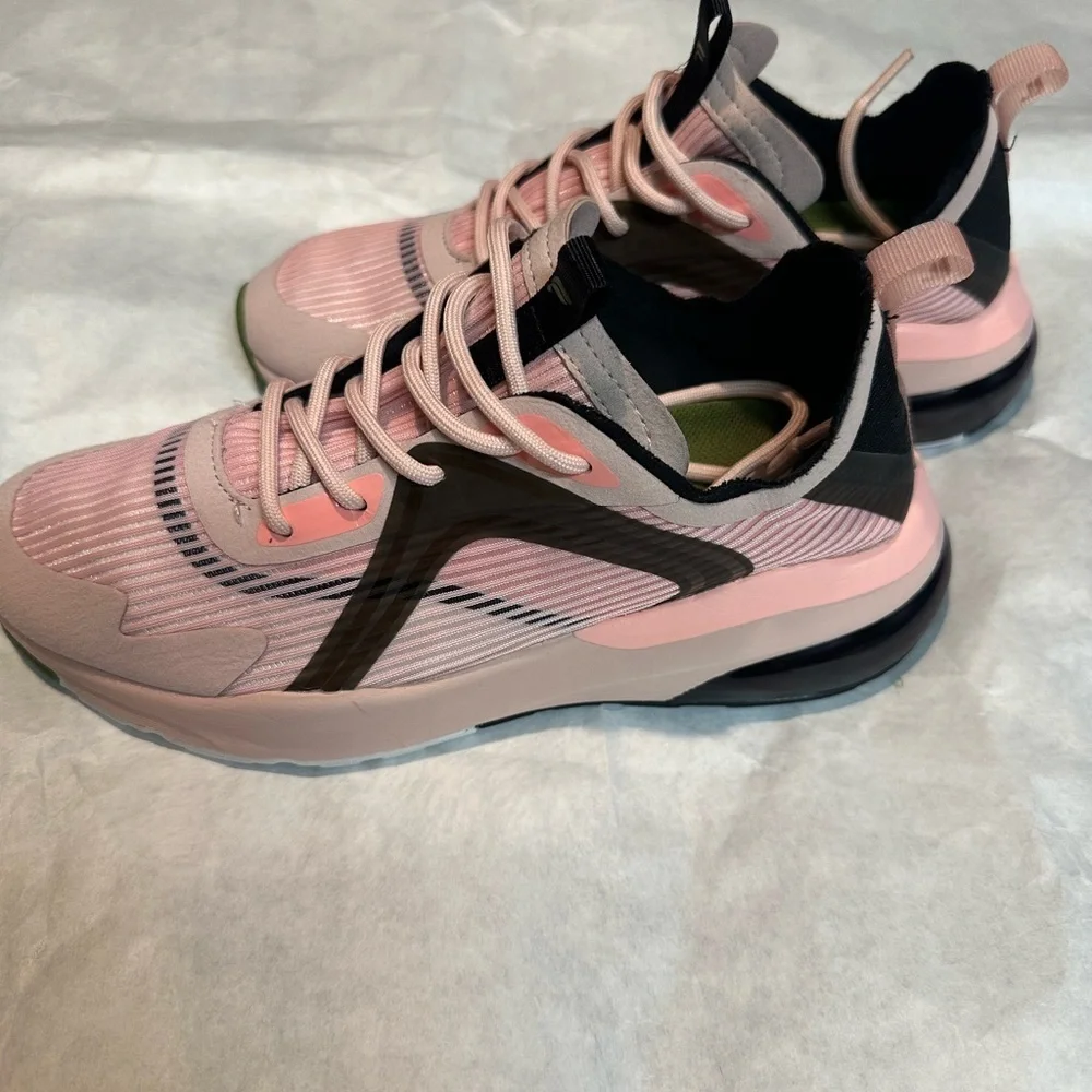 Fabletics Pink and Black Sneakers with Air Cushioning